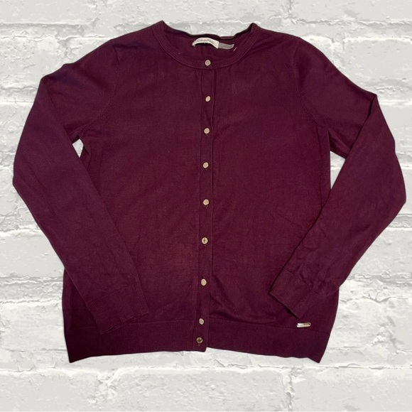 Calvin Klein Sweaters - Calvin Klein Plum Knit Cardigan